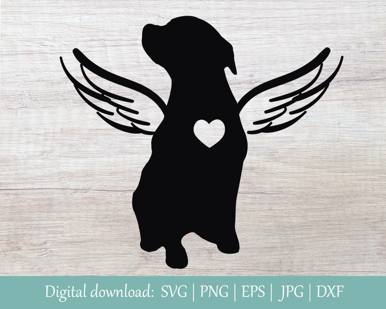 Detail Dog With Angel Wings Silhouette Nomer 45