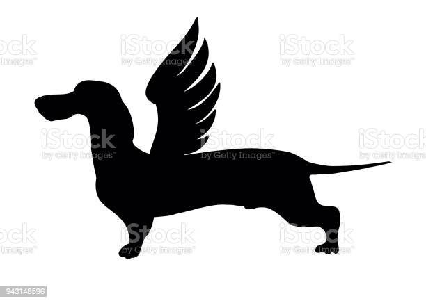 Detail Dog With Angel Wings Silhouette Nomer 47