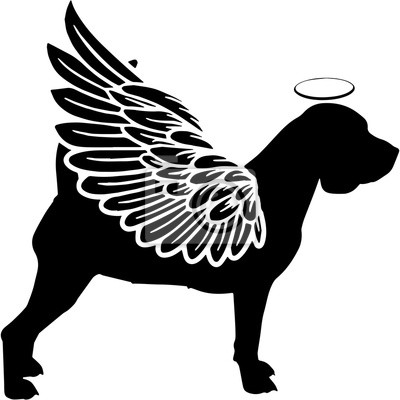 Detail Dog With Angel Wings Silhouette Nomer 48