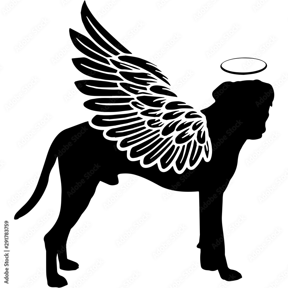 Detail Dog With Angel Wings Silhouette Nomer 6