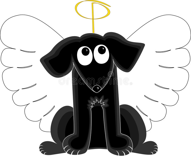 Detail Dog With Angel Wings Silhouette Nomer 50