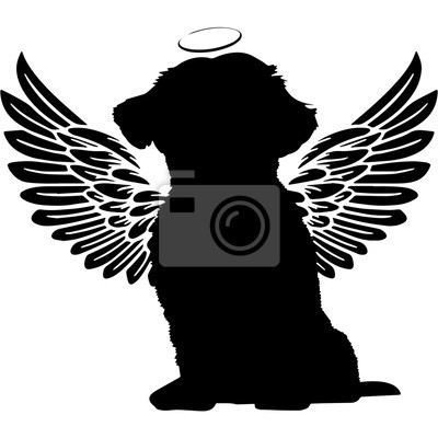 Detail Dog With Angel Wings Silhouette Nomer 7