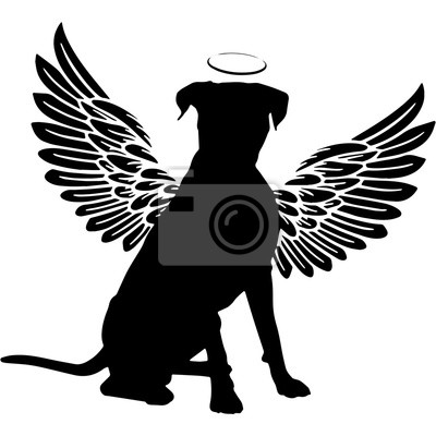 Detail Dog With Angel Wings Silhouette Nomer 8