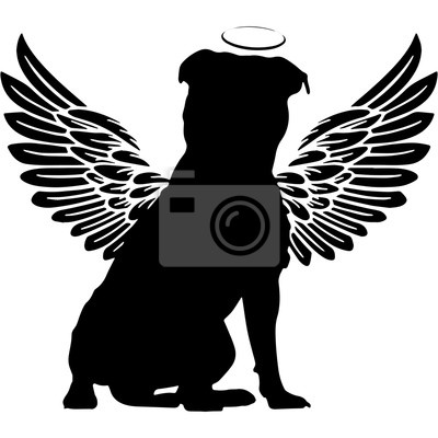 Detail Dog With Angel Wings Silhouette Nomer 10