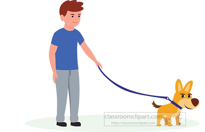 Detail Dog With Leash Clipart Nomer 6