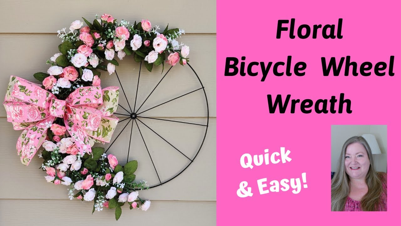 Detail Dollar Tree Bicycle Wheel Wreath Nomer 3