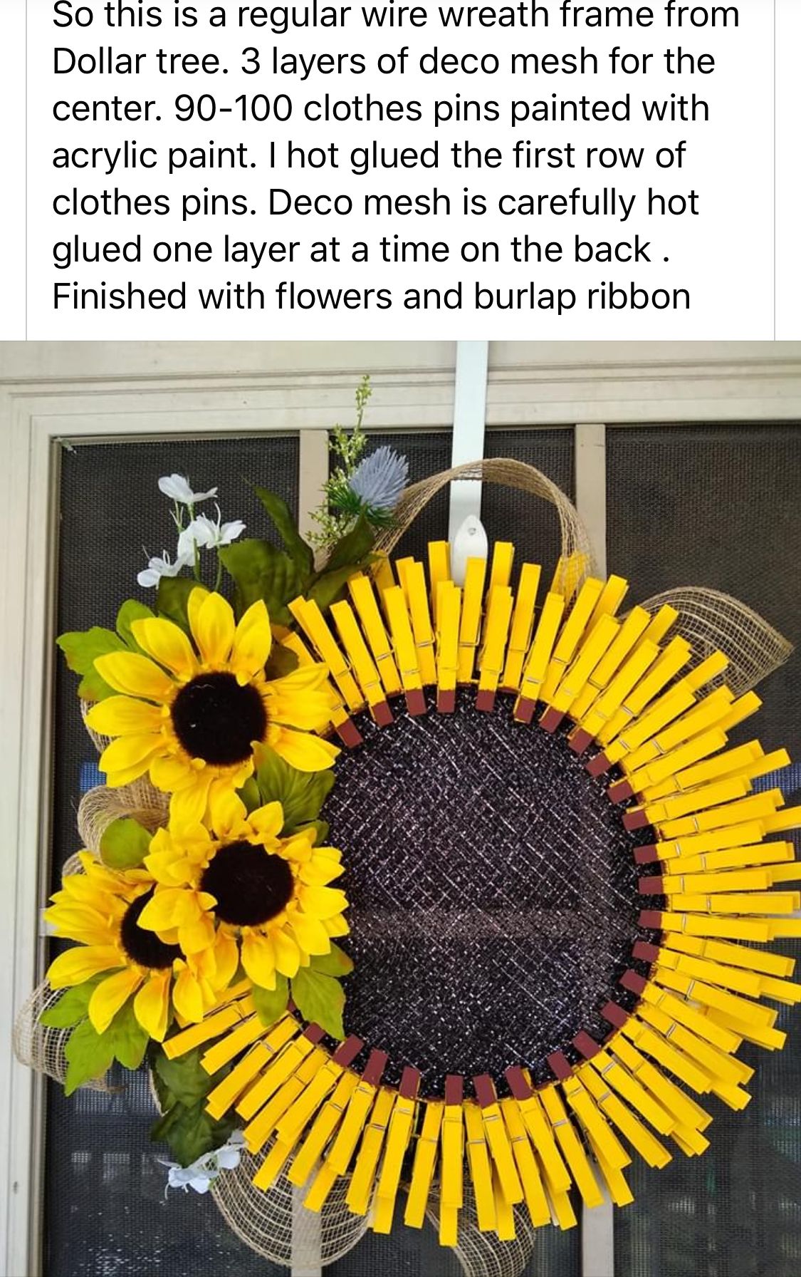 Detail Dollar Tree Sunflower Wreath Nomer 29