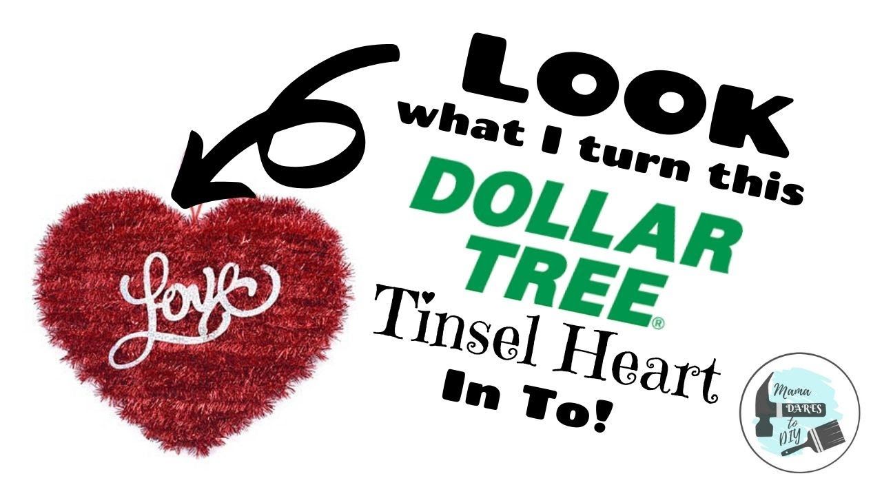 Detail Dollar Tree Tinsel Heart Nomer 24