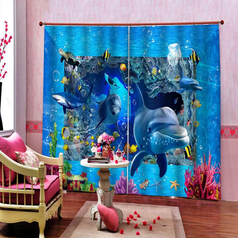 Detail Dolphin Curtains For Windows Nomer 18
