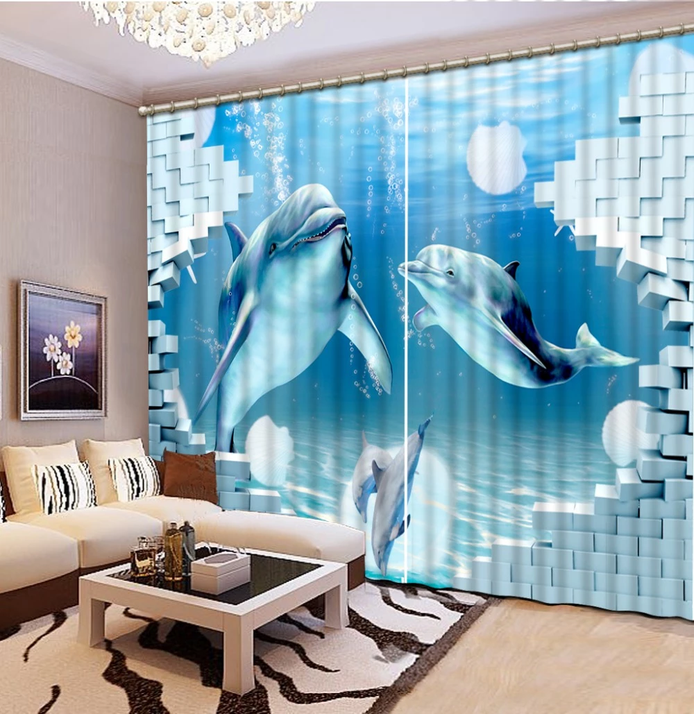 Detail Dolphin Curtains For Windows Nomer 20