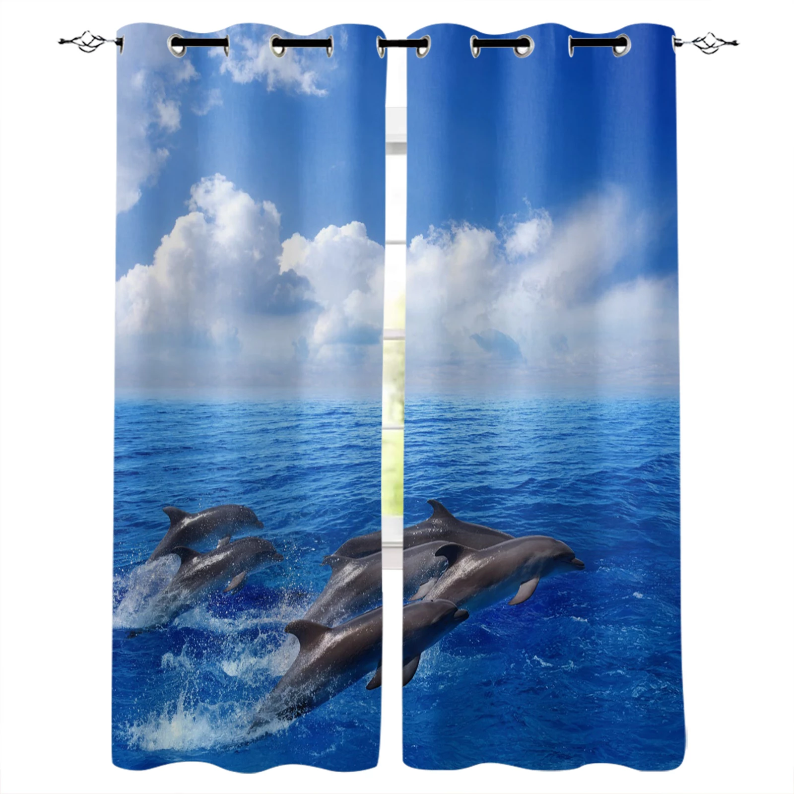 Detail Dolphin Curtains For Windows Nomer 27