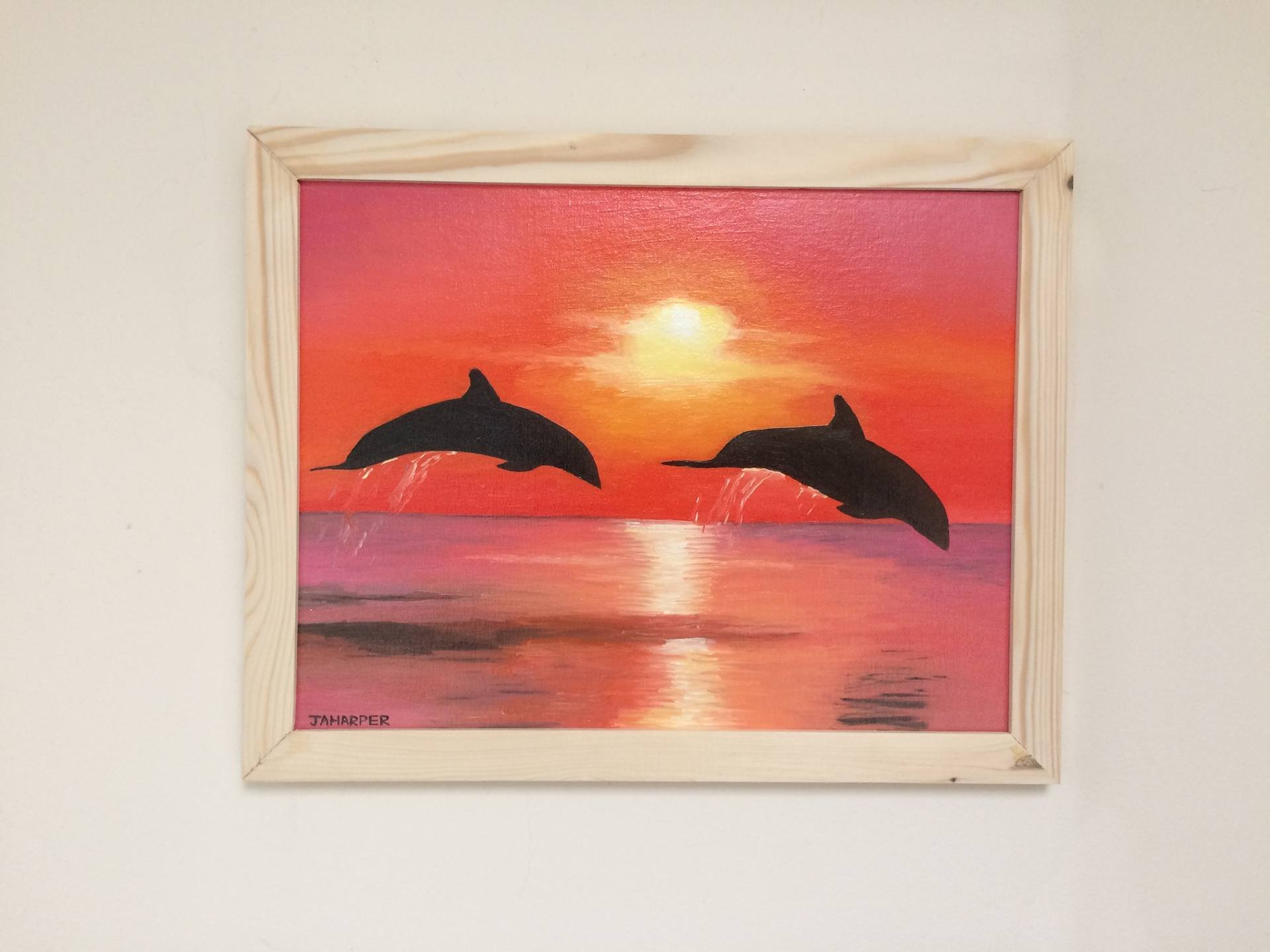 Detail Dolphin Silhouette Painting Nomer 39