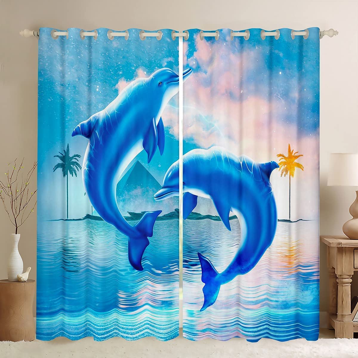 Dolphin Window Curtains - KibrisPDR