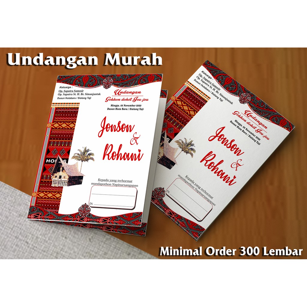 Detail Undangan Pernikahan Batak Modern Nomer 6