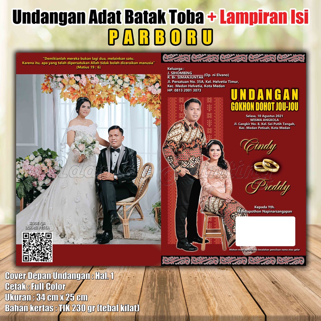 Download Undangan Pernikahan Batak Modern Nomer 48