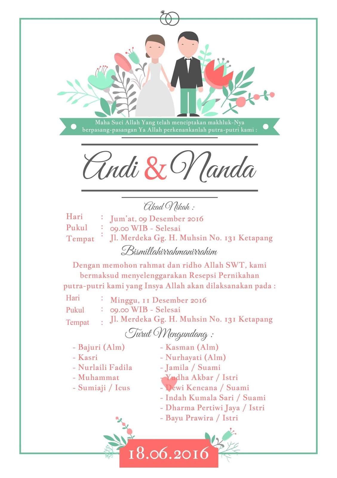 Detail Undangan Pernikahan Format Cdr Nomer 15