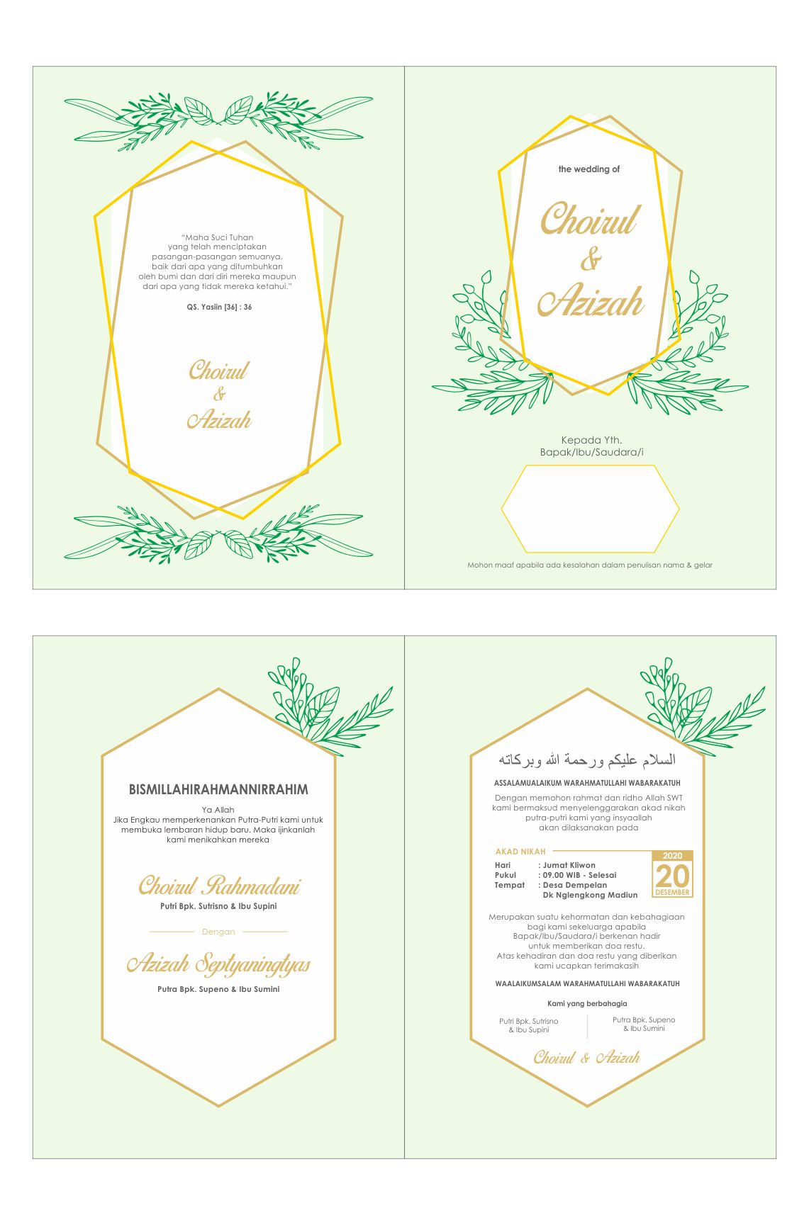 Detail Undangan Pernikahan Format Cdr Nomer 3