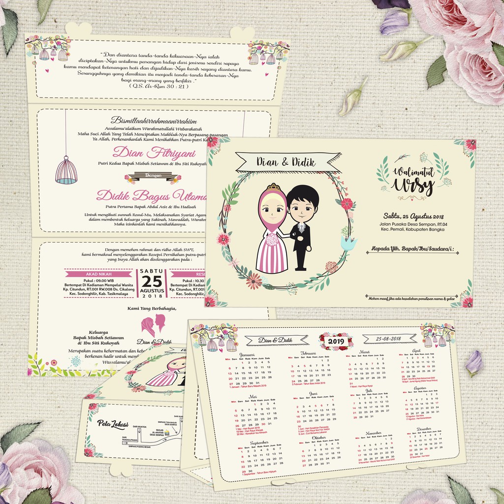 Detail Undangan Pernikahan Kalender Nomer 24