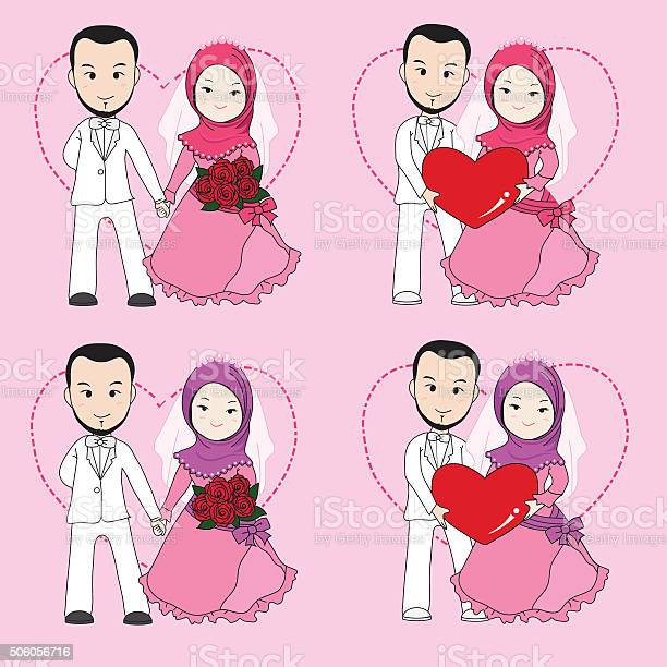 Detail Undangan Pernikahan Kartun Islami Nomer 32