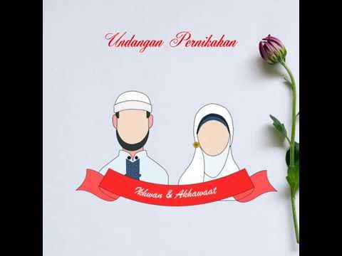 Detail Undangan Pernikahan Kartun Islami Nomer 5