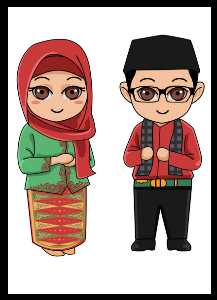 Detail Undangan Pernikahan Kartun Islami Nomer 45