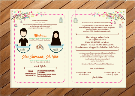 Detail Undangan Pernikahan Muslim Nomer 5