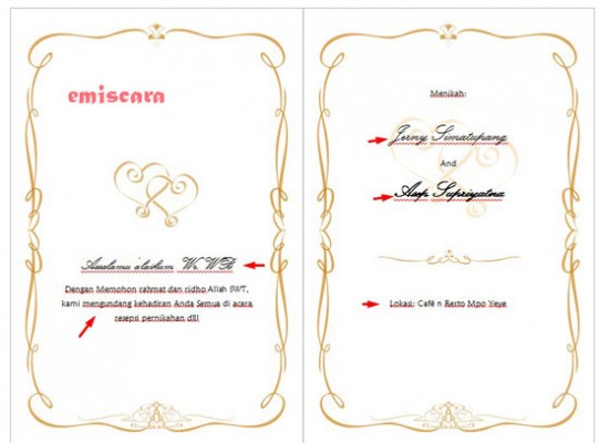 Detail Undangan Pernikahan Sederhana Nomer 46