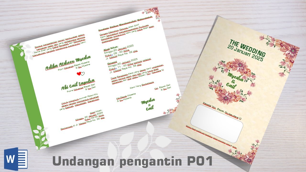 Detail Undangan Pernikahan Word Nomer 52