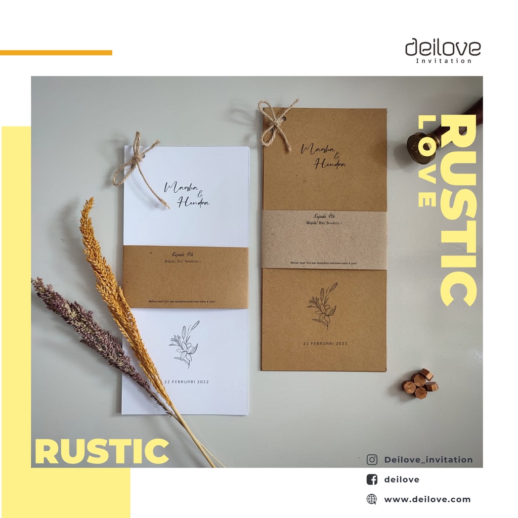 Detail Undangan Rustic Simple Nomer 25