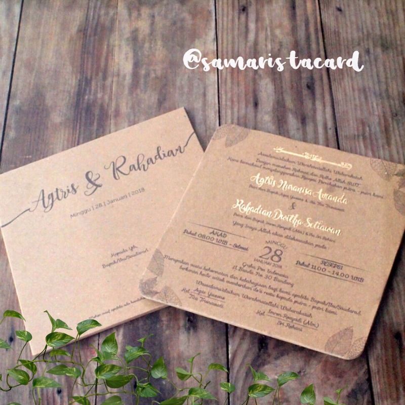 Detail Undangan Rustic Simple Nomer 5