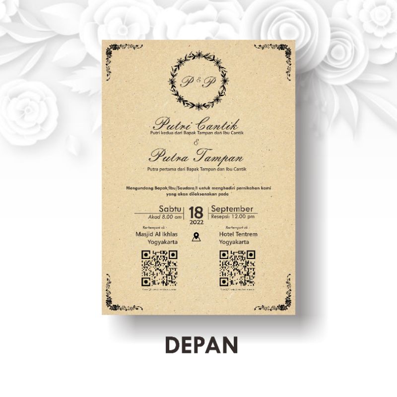 Detail Undangan Rustic Simple Nomer 41