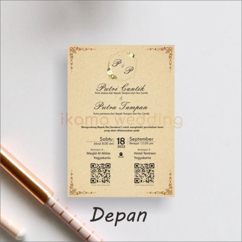 Detail Undangan Rustic Simple Nomer 51