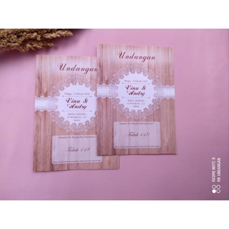 Detail Undangan Rustic Simple Nomer 52