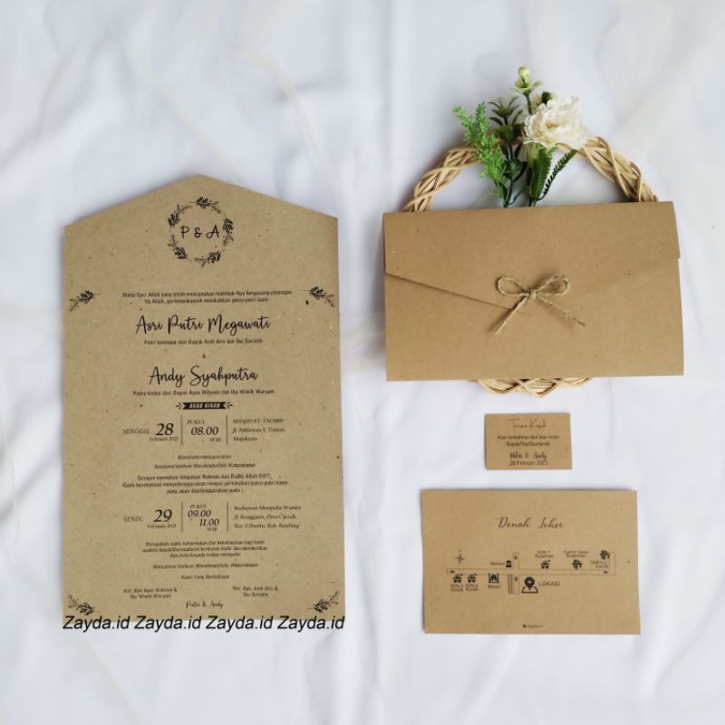 Detail Undangan Rustic Simple Nomer 8