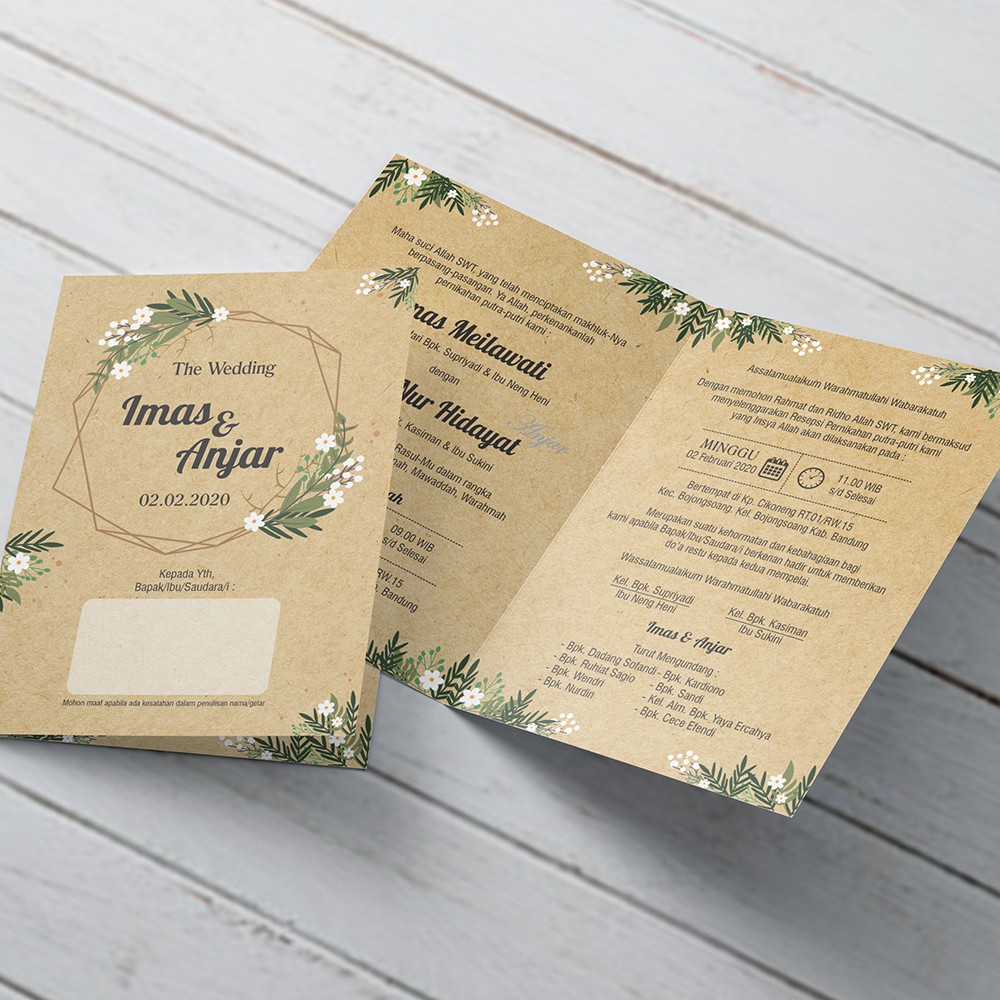 Detail Undangan Rustic Simple Nomer 10