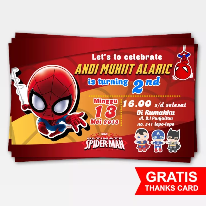 Detail Undangan Spiderman Nomer 8