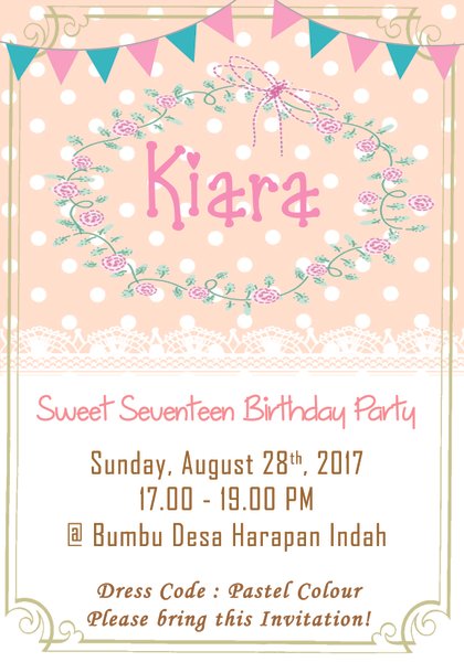 Detail Undangan Sweet Seventeen Nomer 46