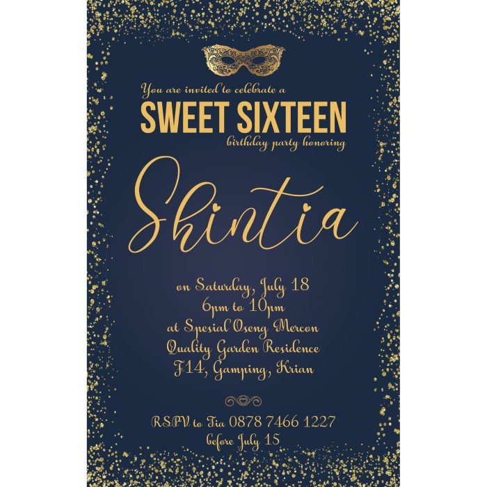 Detail Undangan Sweet Seventeen Bahasa Inggris Nomer 8