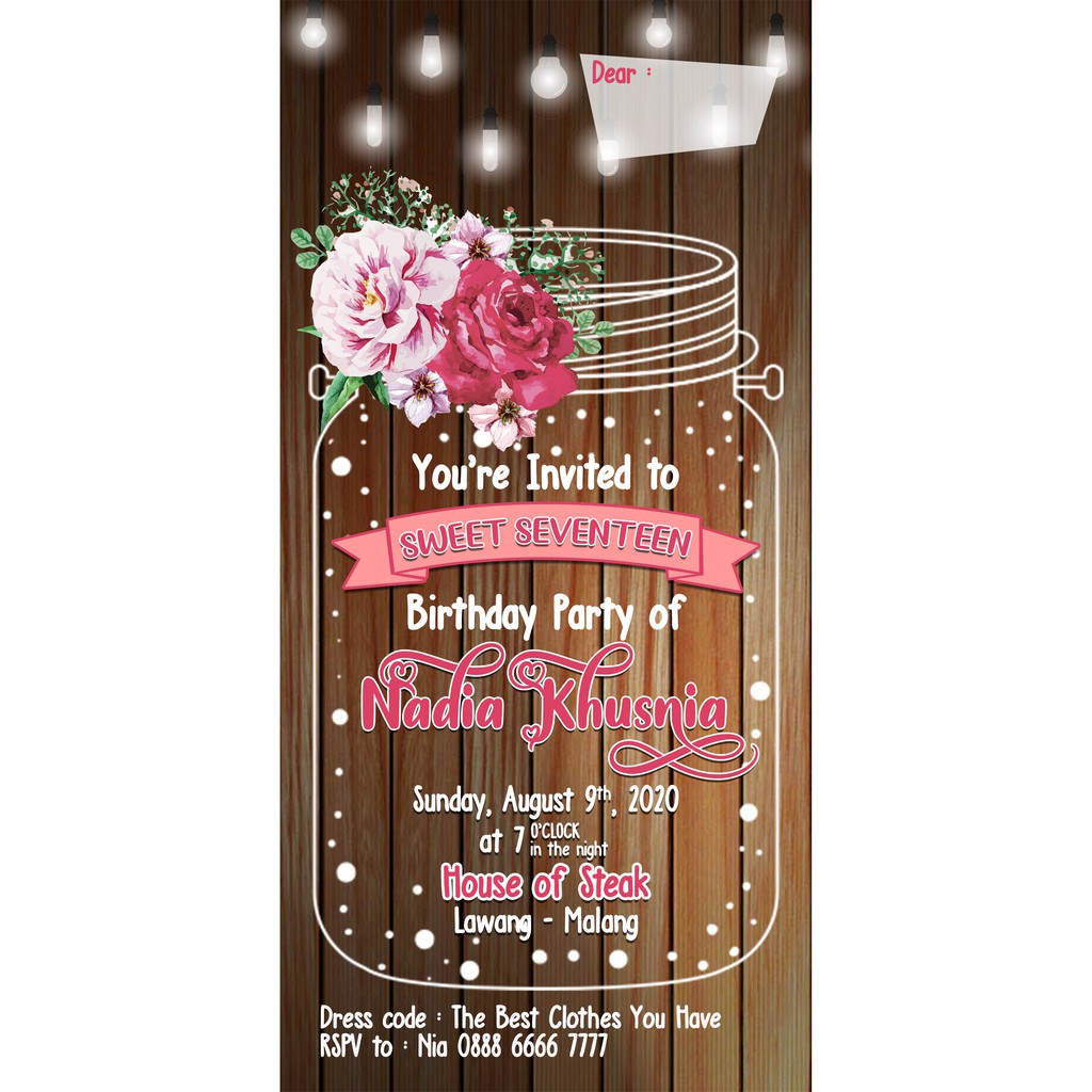 Detail Undangan Sweet Seventeen Unik Nomer 2