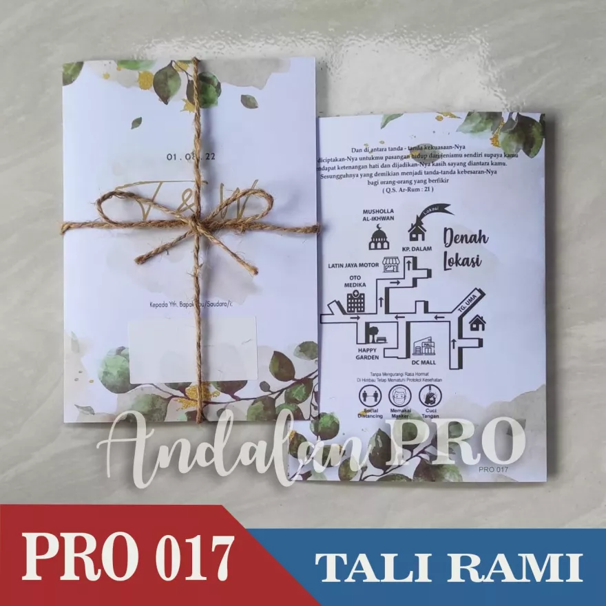 Detail Undangan Tali Rami Nomer 30