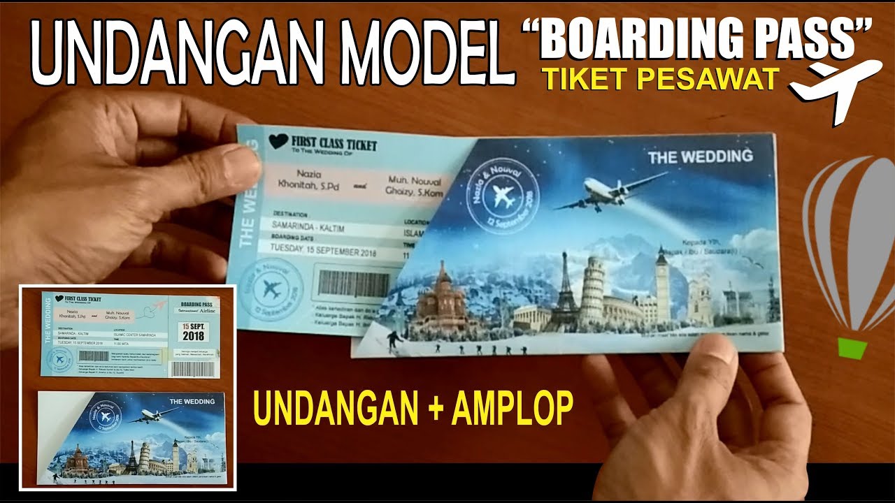 Detail Undangan Tiket Pesawat Nomer 15