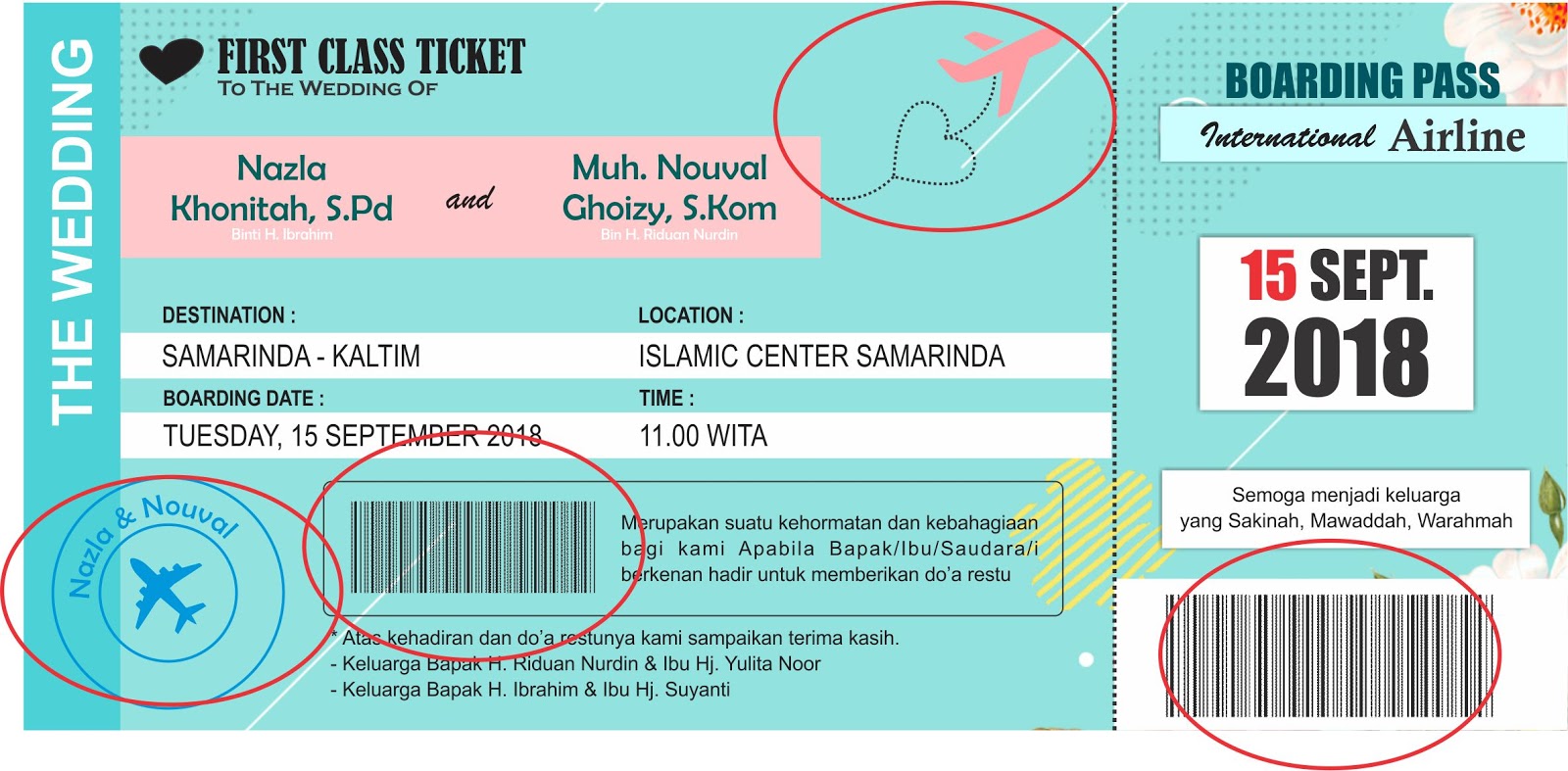 Detail Undangan Tiket Pesawat Nomer 41