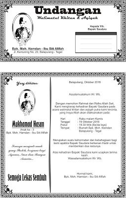 Detail Undangan Tonjokan Nikah Nomer 56