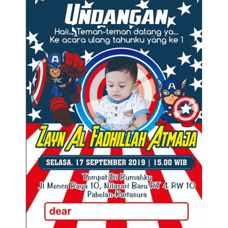 Detail Undangan Ulang Tahun Anak Laki Laki Nomer 5