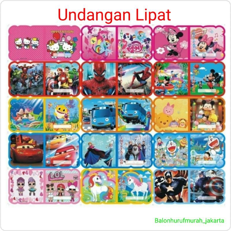 Detail Undangan Ulang Tahun Anak Lipat Nomer 49