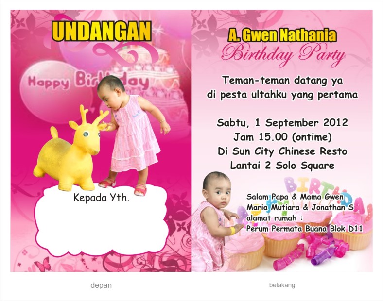 Detail Undangan Ulang Tahun Anak Perempuan Nomer 56