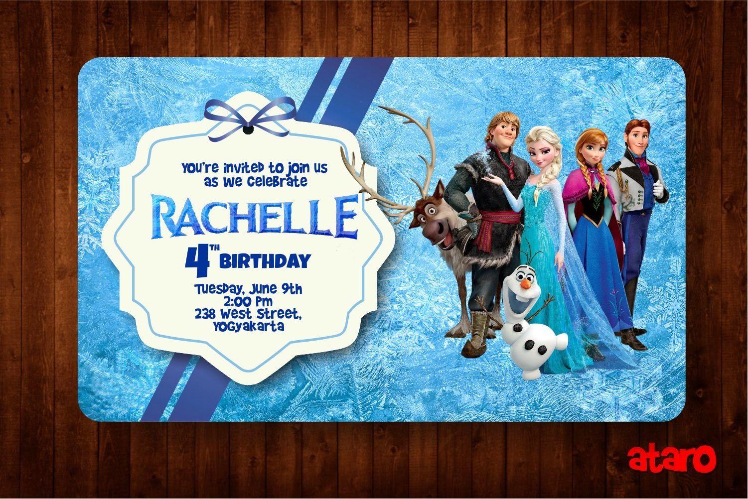 Detail Undangan Ulang Tahun Anak Perempuan Frozen Nomer 25