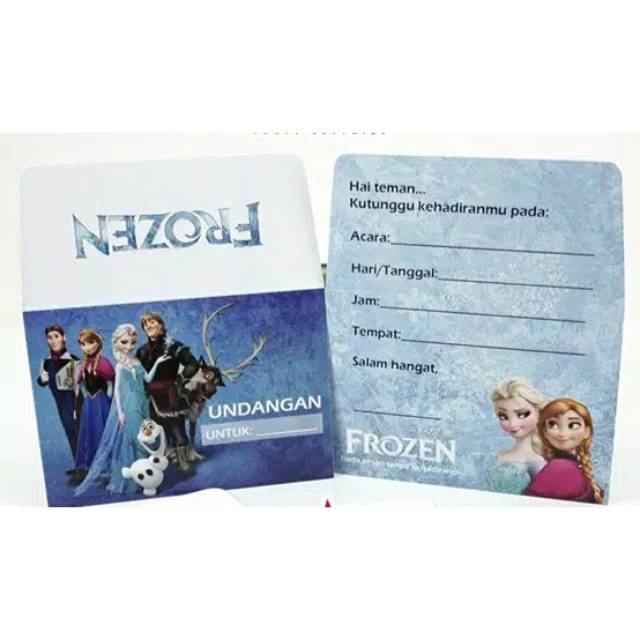 Detail Undangan Ulang Tahun Anak Perempuan Frozen Nomer 33