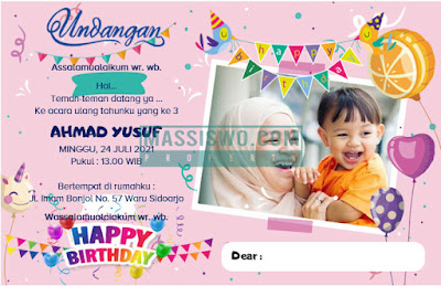 Detail Undangan Ulang Tahun Anak Yang Bisa Di Edit Nomer 17