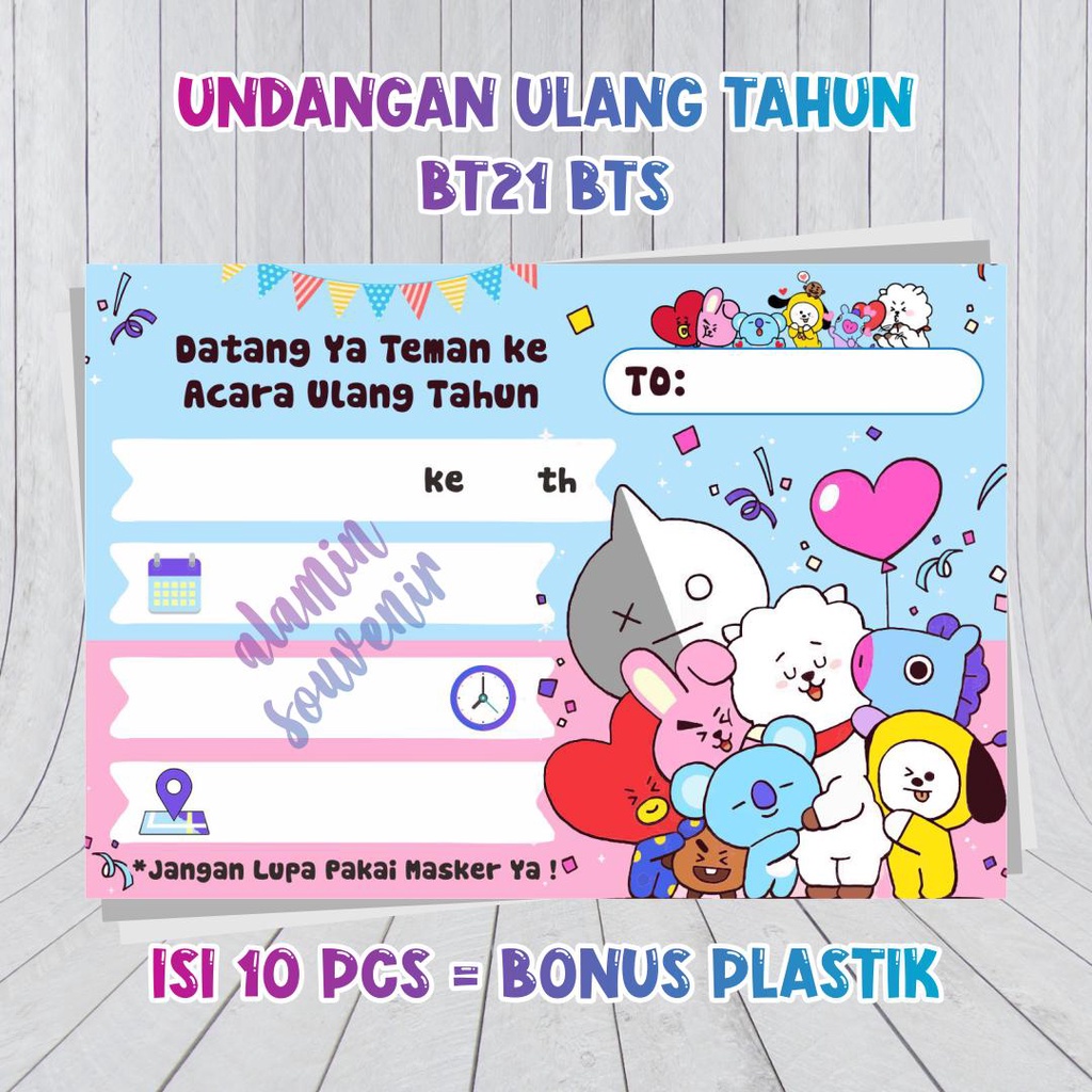 Detail Undangan Ulang Tahun Bts Nomer 44